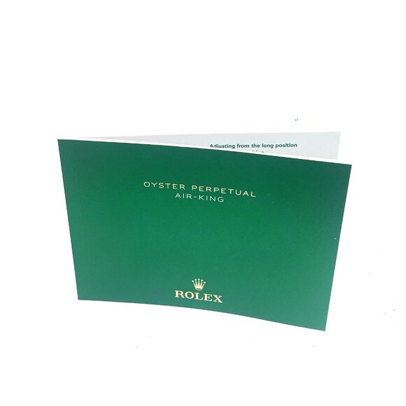 Authentic Rolex Oyster Perpetual Air King 2022 Green Booklet Manual - Picture 1 of 15